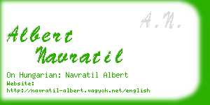 albert navratil business card